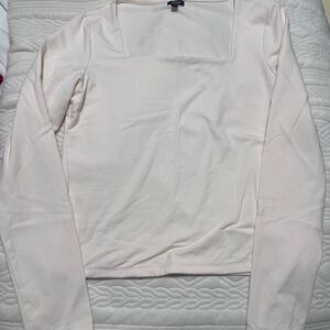 Express Soft Cream Long Sleeve Top